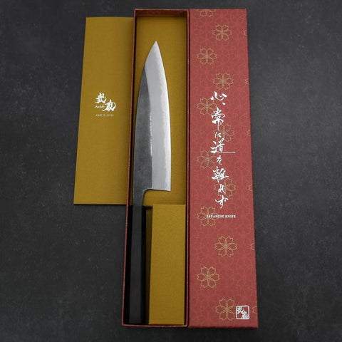 Gyuto Blue Steel #2 Kurouchi Buffalo Ebony Handle 210mm