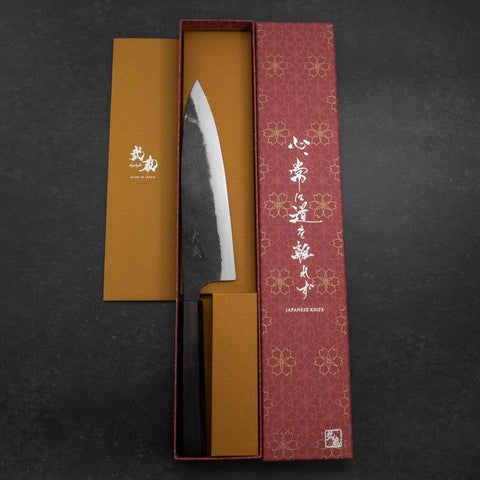 Gyuto Blue Steel #2 Kurouchi Ebony Handle 210mm