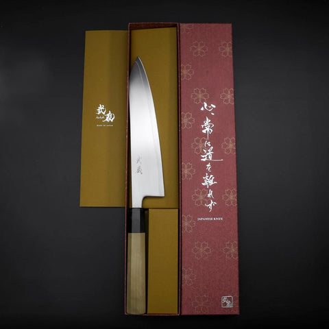 Gyuto HAP-40 Polished Buffalo Magnolia Handle 210mm
