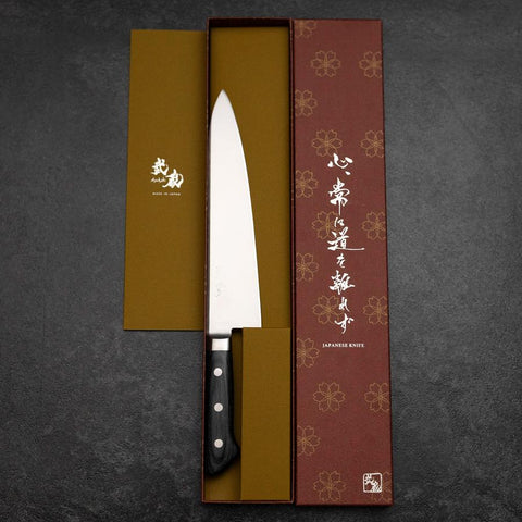 Gyuto Molybdenum Polished Western Purple Handle 210mm