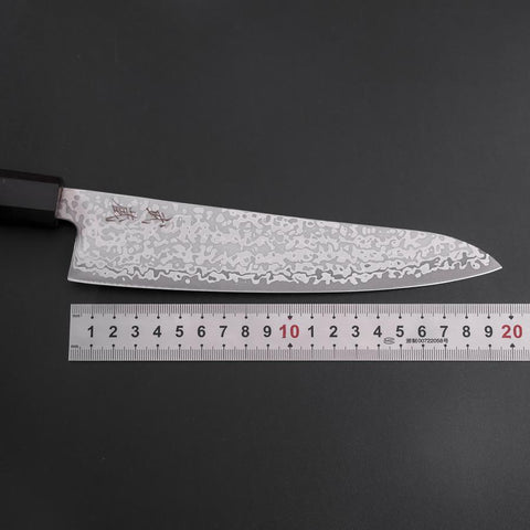 Gyuto SLD Black Damascus Ebony Handle 195mm
