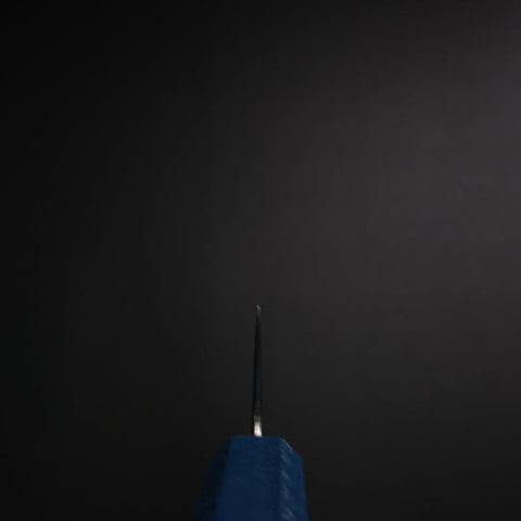 Gyuto SLD Wave Nickel Damascus Blue Urushi Handle 180mm