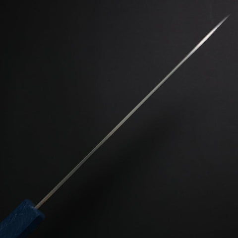Gyuto SLD Wave Nickel Damascus Blue Urushi Handle 180mm