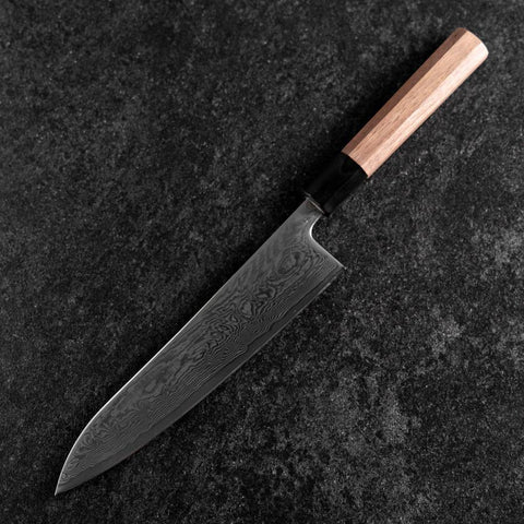 Gyuto SLD Wave Nickel Damast Büffelhorn und Walnussholz Griff 210mm