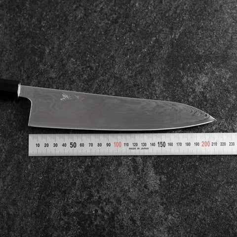 Gyuto SLD Wave Nickel Damast Büffelhorn und Walnussholz Griff 210mm
