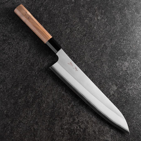 Gyuto Silver Steel #3 Kasumi Buffalo Walnut Handle 240mm
