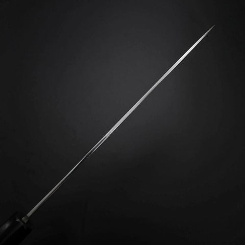 Gyuto Silver Steel #3 Mirror Honyaki Buffalo Ebony Handle 210mm