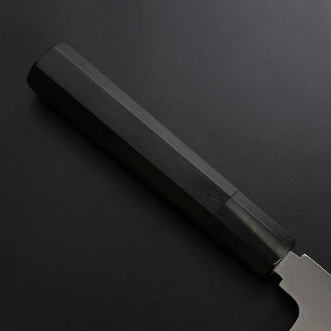 Gyuto Silver Steel #3 Mirror Honyaki Buffalo Ebony Handle 210mm