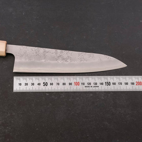 Gyuto Silver Steel #3 Nashiji Maple Walnut Handle 180mm