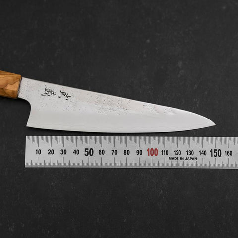 Gyuto Silver Steel #3 Nashiji Olive Handle 150mm