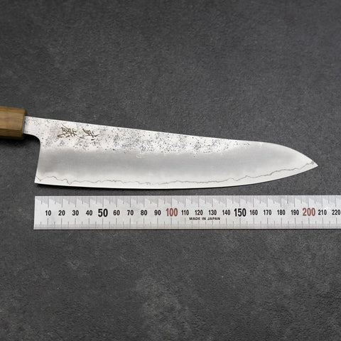 Gyuto Silver Steel #3 Nashiji Olive Handle 210mm