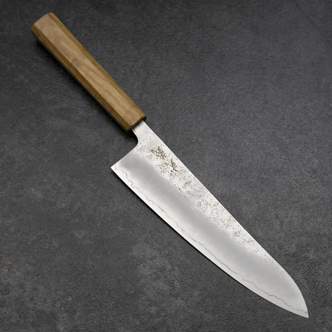 Gyuto Silver Steel #3 Nashiji Olive Handle 210mm