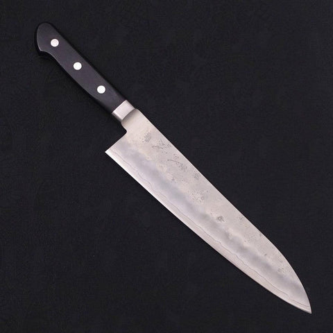 Gyuto Silver Steel #3 Nashiji Schwarzer Westlicher Griff 210mm
