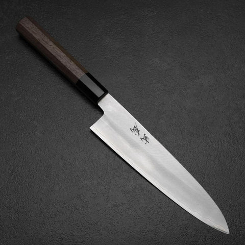 Gyuto Silver Steel #3 Polished Buffalo Walnut Handle 210mm