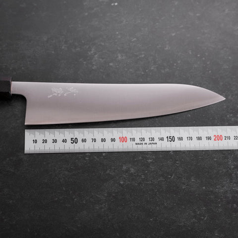 Gyuto Silver Steel #3 Polished Walnut Handle 210mm