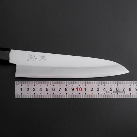 Gyuto Stainless Clad Blue Super Polished Shitan Handle 180mm