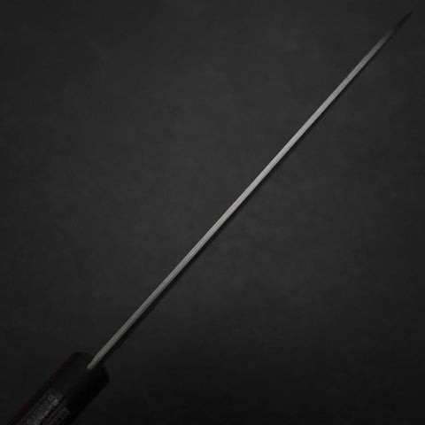 Gyuto Stainless Clad Blue Super Polished Western Black Red Handle 180mm (Tsuba-nashi)