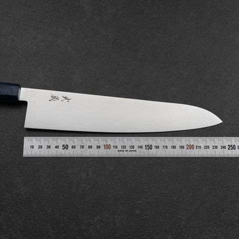Gyuto VG-10 Damascus Blue Birch Handle 240mm