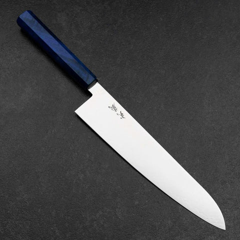 Gyuto VG-10 Damascus Blue Birch Handle 240mm