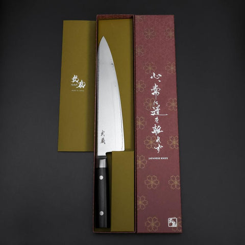 Gyuto VG-10 Damascus Western Black Round Handle 235mm