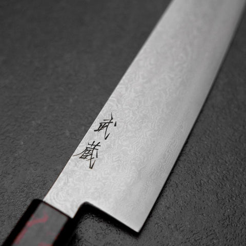Gyuto VG-10 Damascus Yamanaka Black Urushi Handle 210mm