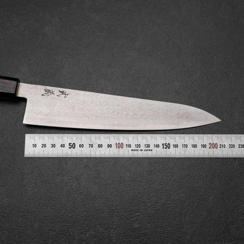 Gyuto VG-10 Damascus Yamanaka Black Urushi Handle 210mm
