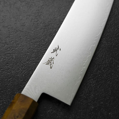 Gyuto VG-10 Damascus Yellow-Brown Birch Handle 210mm