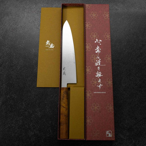 Gyuto VG-10 Damascus Yellow-Brown Birch Handle 210mm