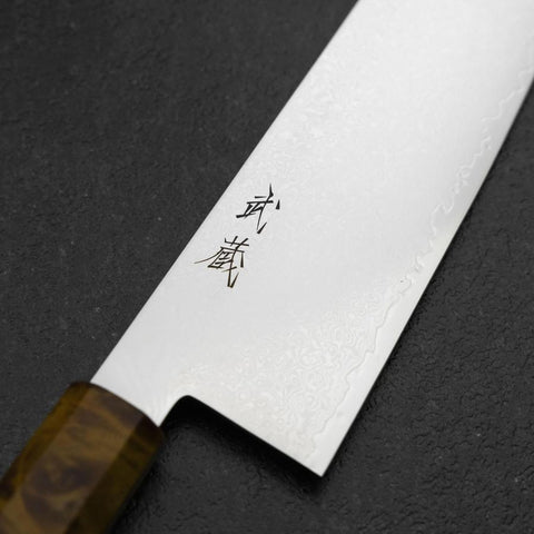 Gyuto VG-10 Damascus Yellow-Brown Birch Handle 240mm