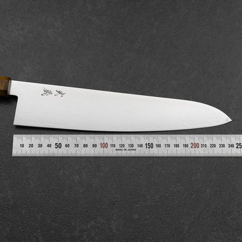 Gyuto VG-10 Damascus Yellow-Brown Birch Handle 240mm