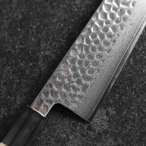 Gyuto VG-10 Tsuchime Damascus Buffalo Magnolia Handle 210mm