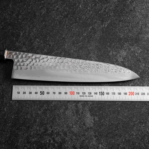 Gyuto VG-10 Tsuchime Damascus Buffalo Magnolia Handle 210mm