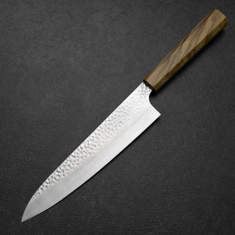 Gyuto VG-10 Tsuchime Damascus Olive Handle 210mm