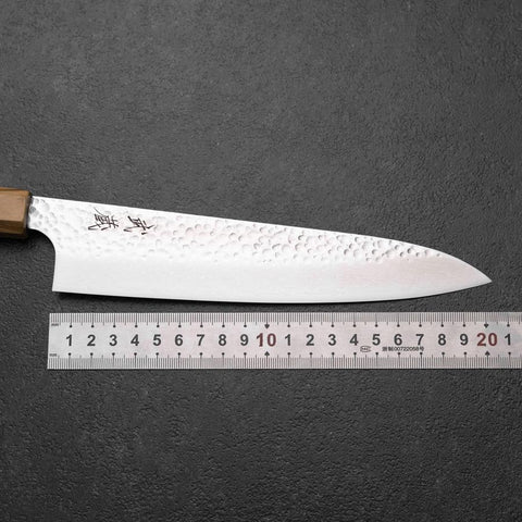 Gyuto VG-10 Tsuchime Damascus Olive Handle 210mm