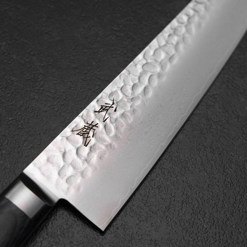 Gyuto VG-10 Tsuchime Damast Blauer Westlicher Griff 210mm