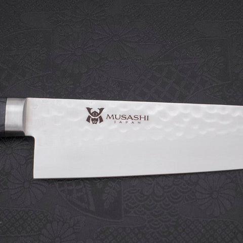 Gyuto VG-10 Tsuchime Damascus Western Dark Blue Handle 180mm