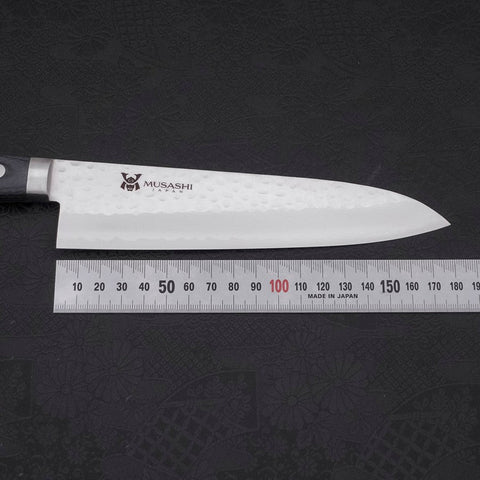 Gyuto VG-10 Tsuchime Damascus Western Dark Blue Handle 180mm