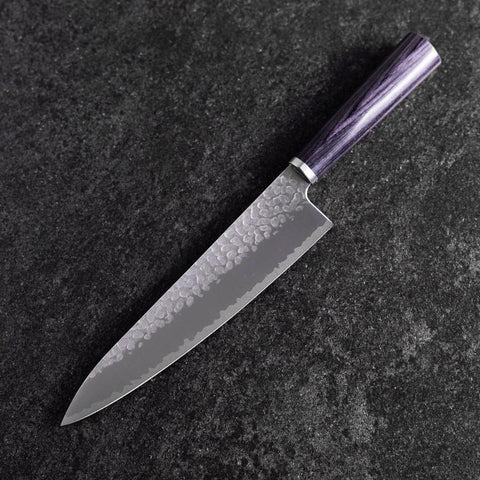 Gyuto VG-10 Tsuchime Oval Purple Handle 200mm