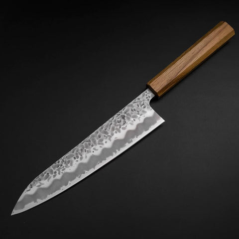 Gyuto White Steel #1 Tsuchime Oak Handle 210mm