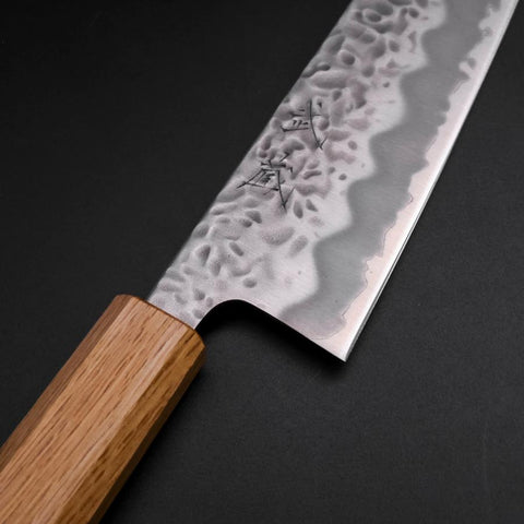 Gyuto White Steel #1 Tsuchime Oak Handle 210mm