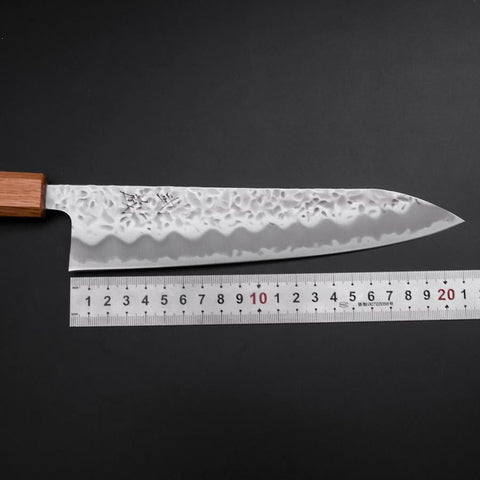 Gyuto White Steel #1 Tsuchime Oak Handle 210mm