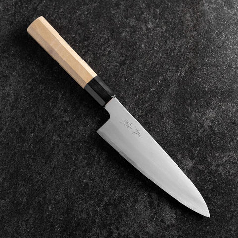 Gyuto White Steel #2 Polished Buffalo Magnolia Handle 165mm