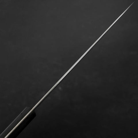 Gyuto White Steel #2 Stainless Clad Polished Western Black Handle 180mm