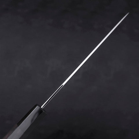 Gyuto White Steel #1 Mirror Water Honyaki Buffalo Ebony Handle With Sheath 210mm