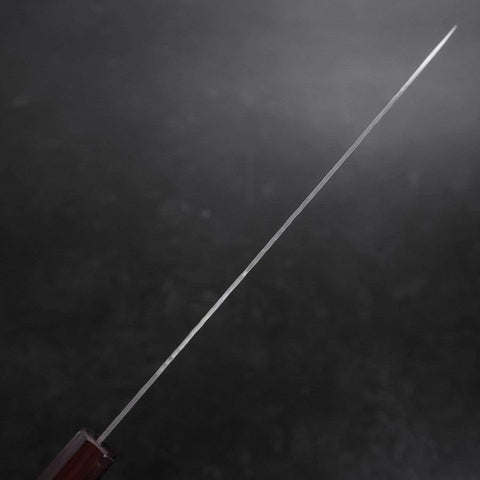 Gyuto White Steel #1 Stainless Clad Tsuchime Purple Urushi Handle 240mm