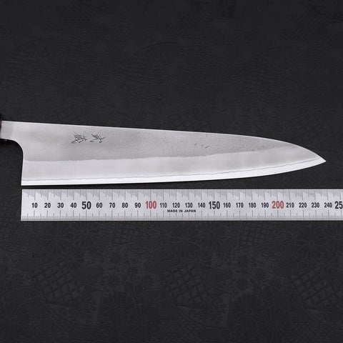Gyuto White Steel #2 Nashiji Ebony Handle 240mm