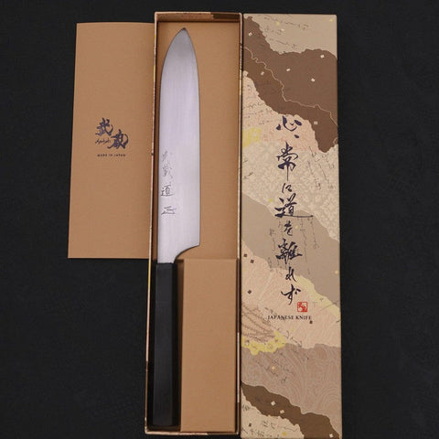 Gyuto White Steel #2 Super Lucida Manico Bufalo Ebano 190mm