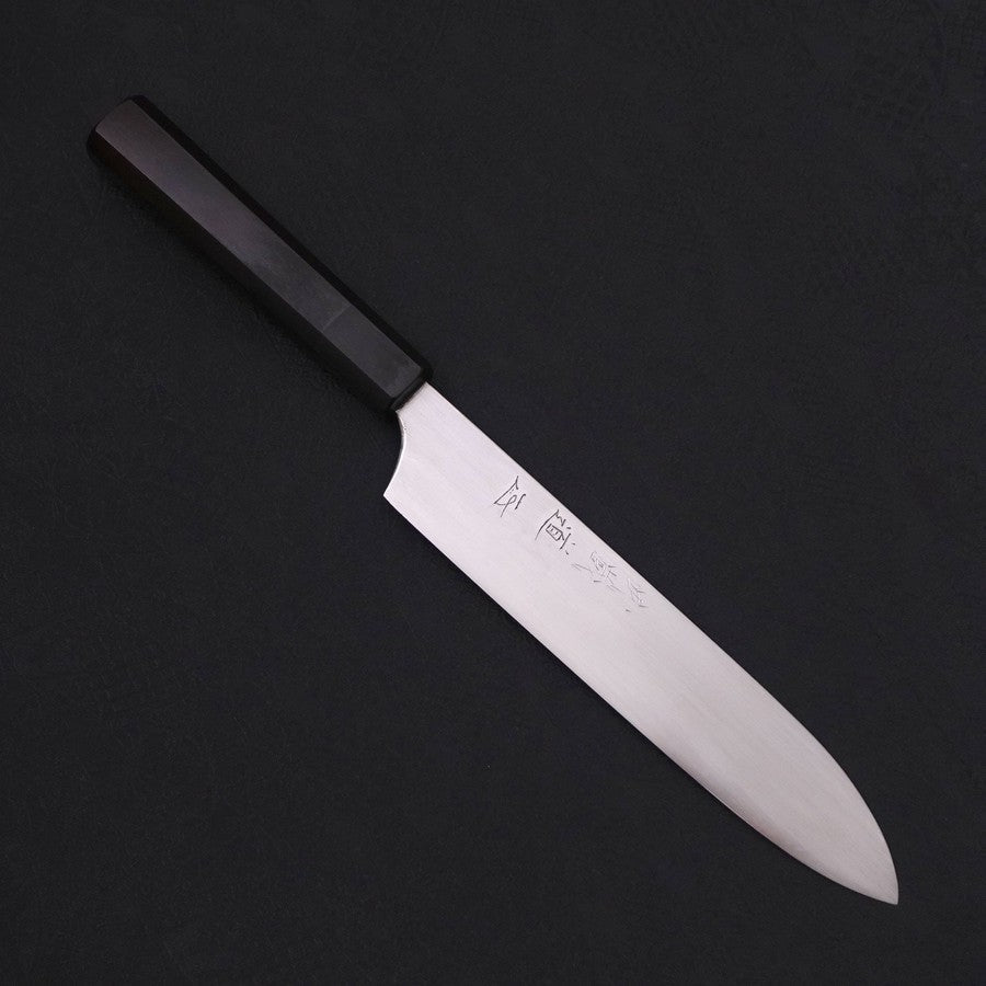 Gyuto White Steel #2 Super Polished Buffalo Ebony Handle 190mm (7.5”)