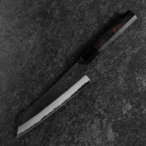 Hakata Blue Steel #2 Kurouchi Buffalo Ebony Handle 180mm