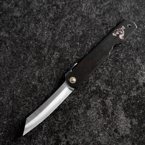 Higonokami Aogami Eto Tori 100mm Black (3.1”)